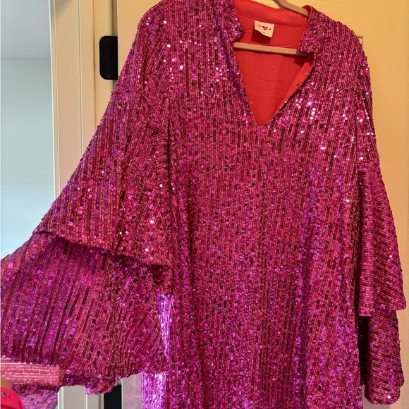 Buddy Love Pink Sequin Women's Dress - Picture 3 of 5